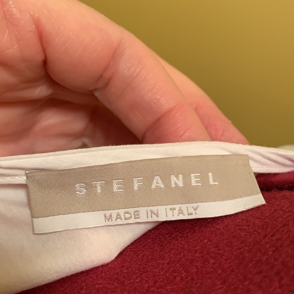 Stefanel White Blouse with Ruffle Detail on short sleeves - Picture 8 of 9